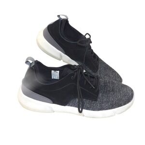 CREVO Mens Black Knit Lace Up Sneakers Shoes Size 11